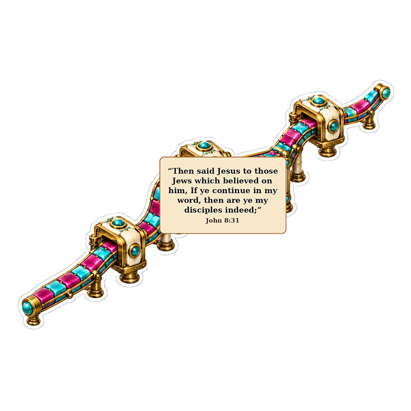 Rainbow Gold Tube John 8 Verse Vinyl Decal Stickers