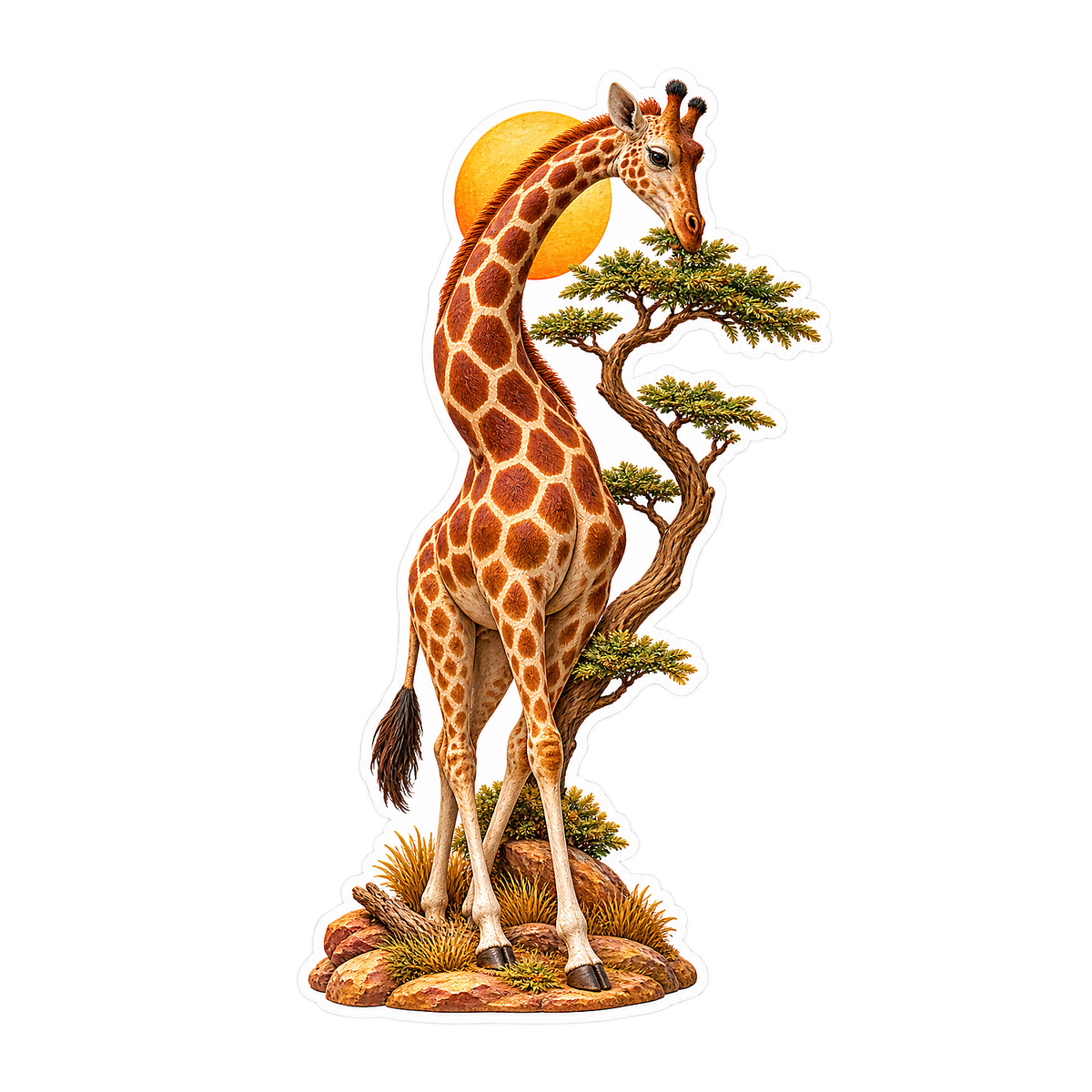 Giraffe Acacia Grazer Sticker Decal