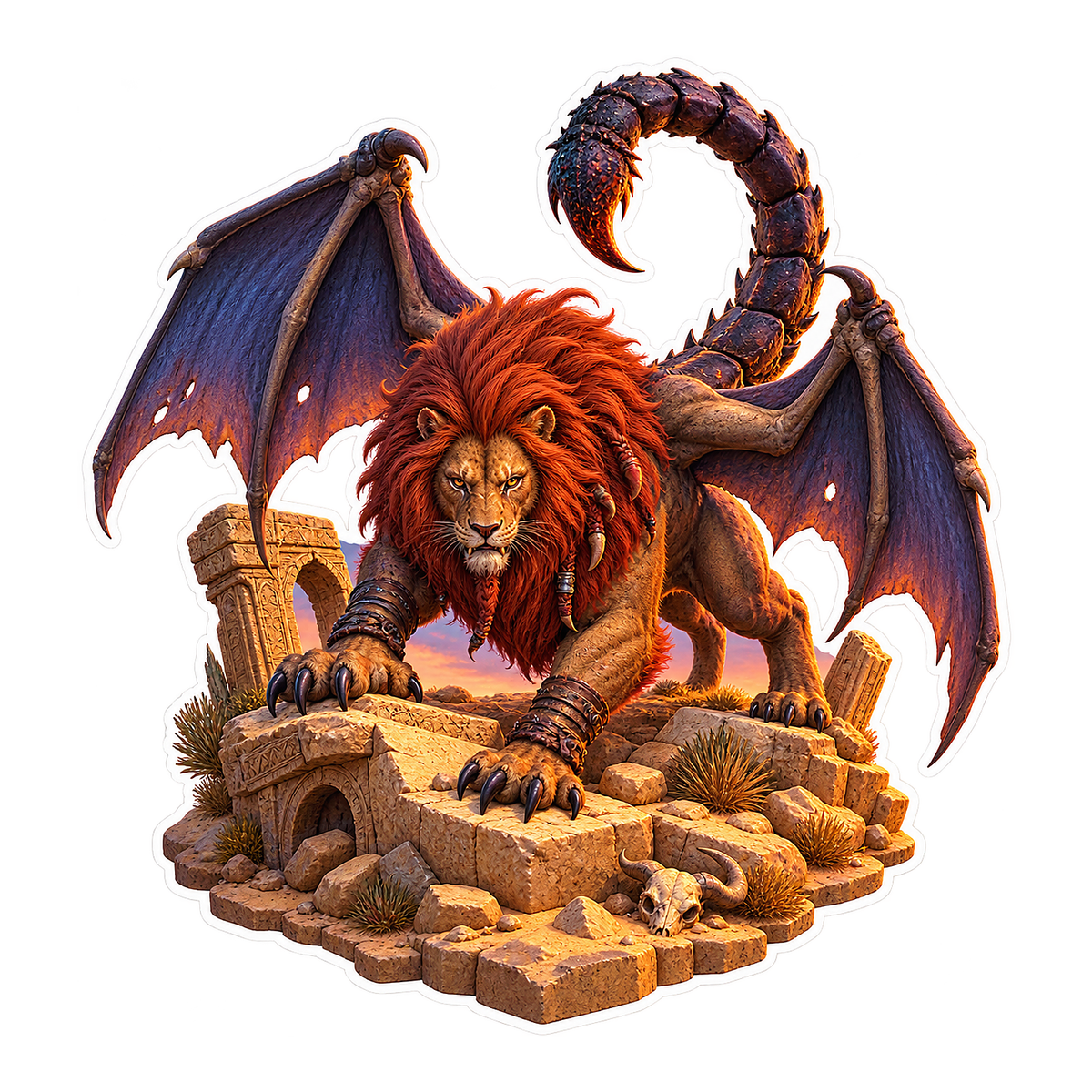 Manticore Sandstone Ruins Sticker Decal