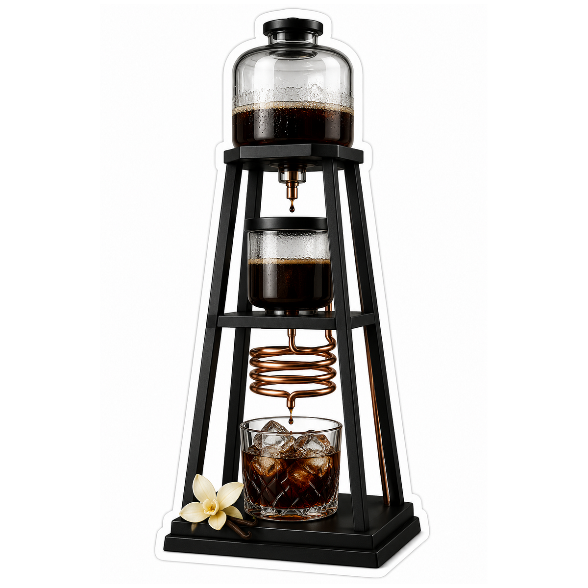 Cold Brew Copper Tower Sticker Decal