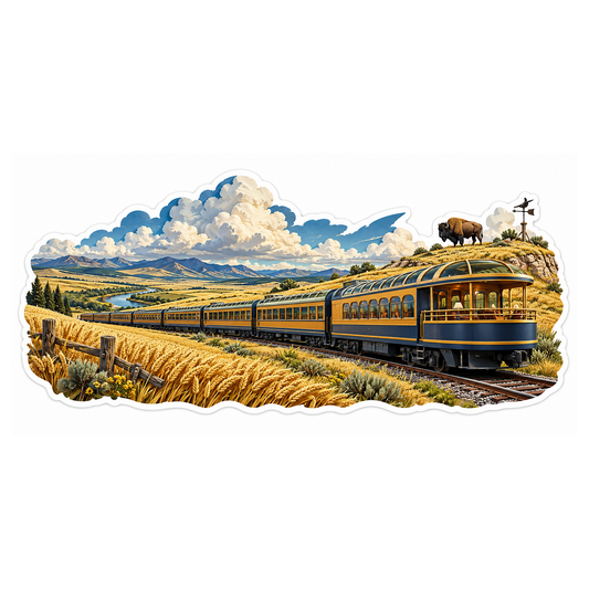 Golden Prairie Observation Train Bison Sticker Decal