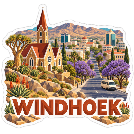 Windhoek Jacaranda Highland Avenue Sticker Decal