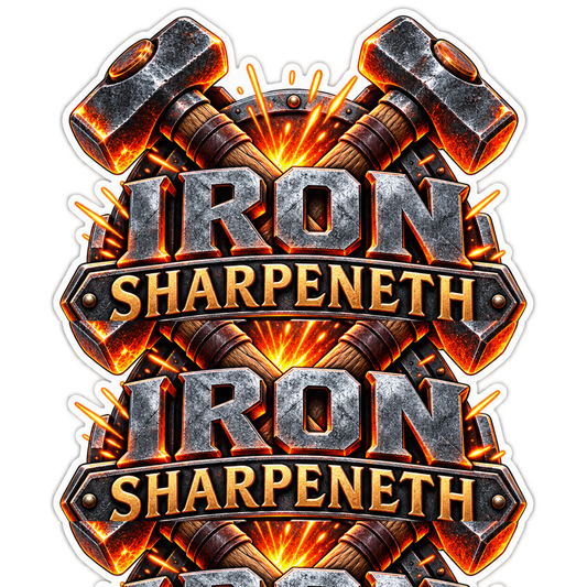 Iron Sharpeneth Iron Proverbs 27 17 Sticker Decal