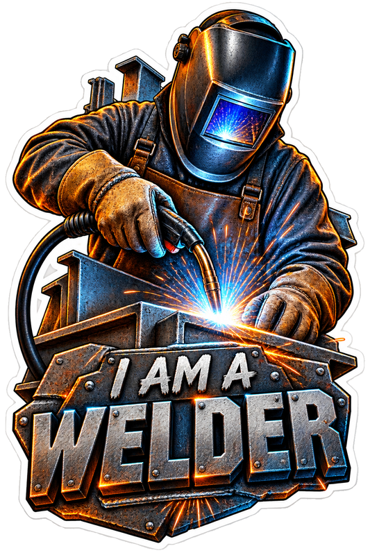 I Am A Welder Isometric Sticker Decal