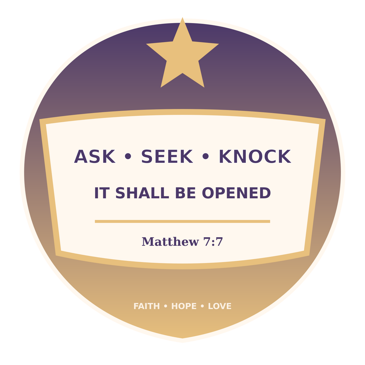Ask Seek Knock Sticker Decal