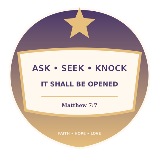Ask Seek Knock Sticker Decal