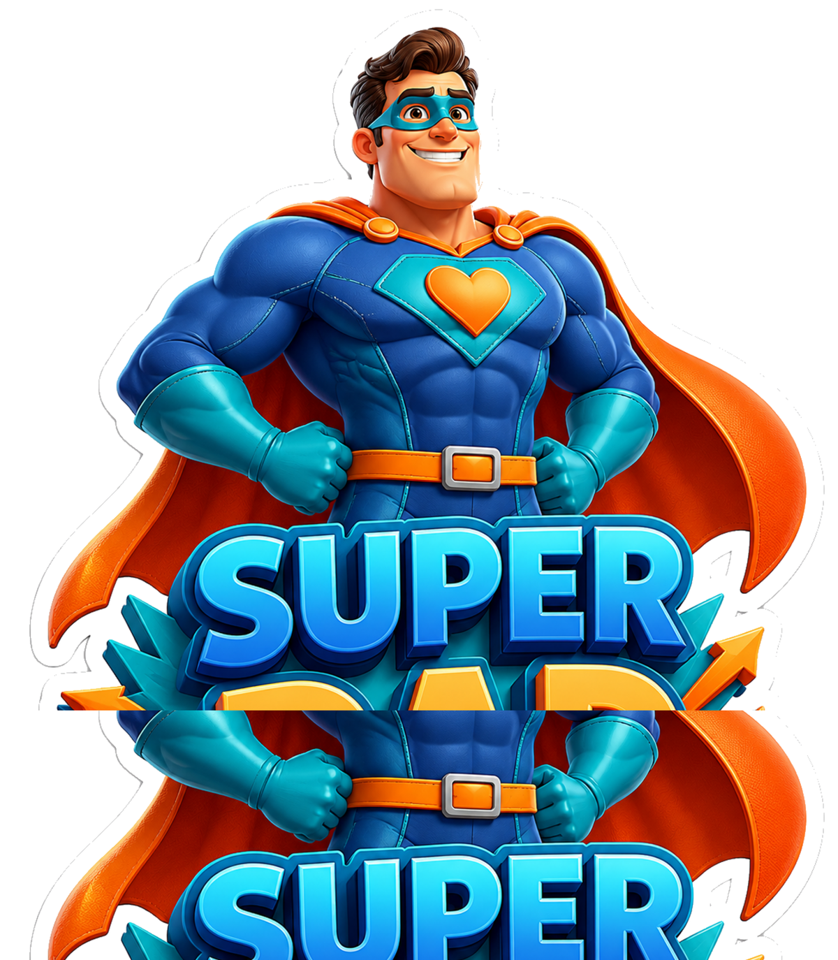 Super Dad Isometric Sticker Decal