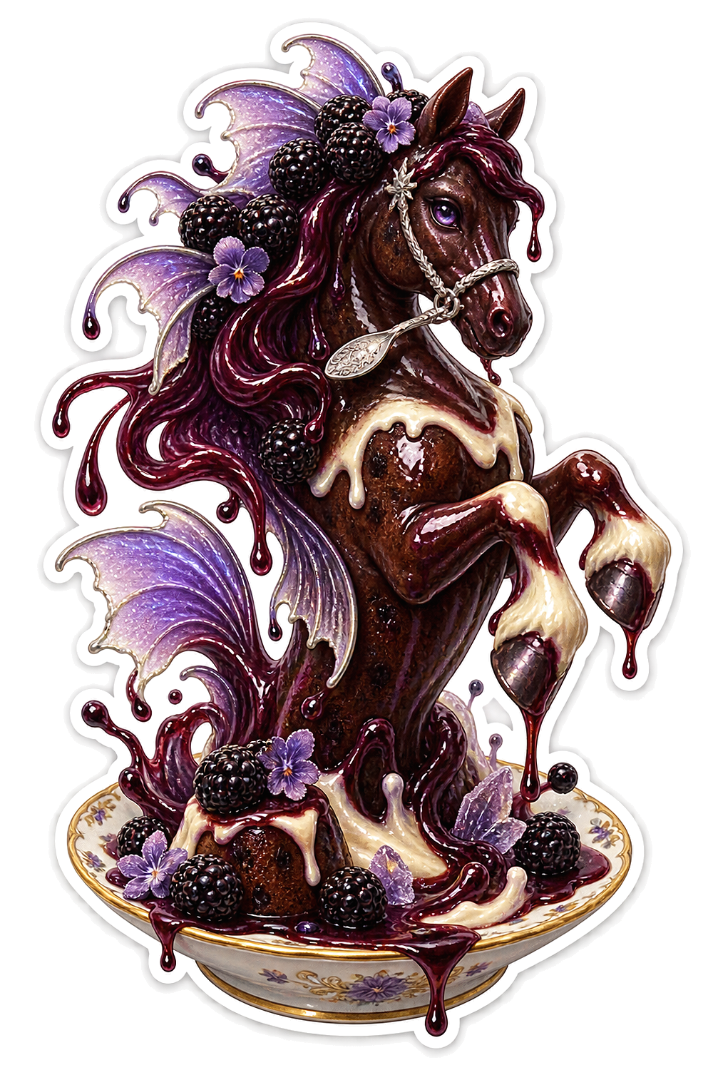 Plum Pudding Kelpie Sticker Decal