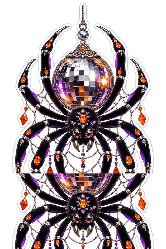 Mirrorball Widow Spider Sticker Decal