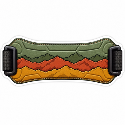 Mountain Pattern Green Strap Pad Art Vinyl Decal Stickers