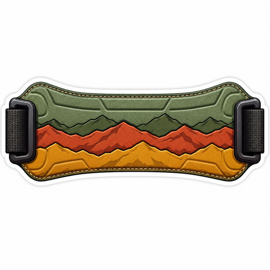 Mountain Pattern Green Strap Pad Art Vinyl Decal Stickers