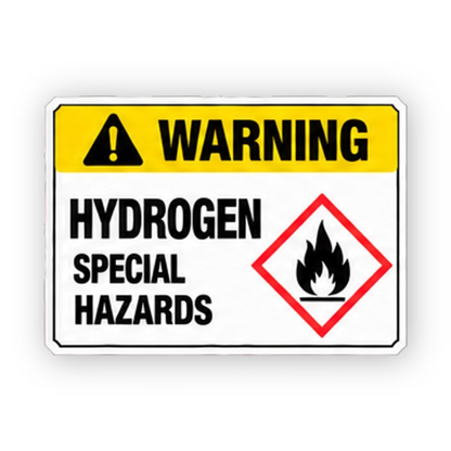 Yellow Hydrogen Special Flame Panel Vinyl Decal Stickers