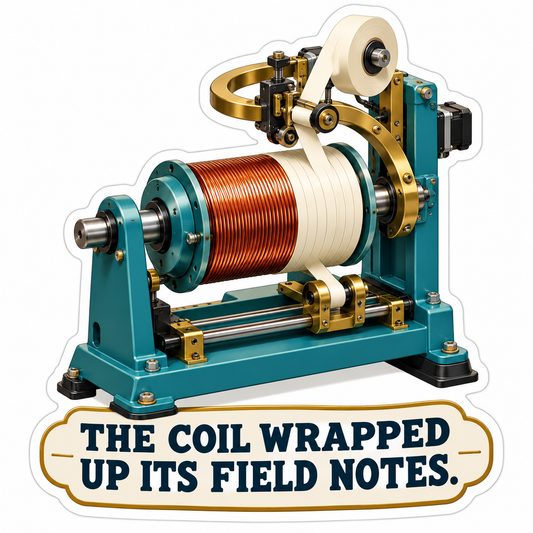 Teal Coil Machine Field Notes Quote Vinyl Decal Stickers