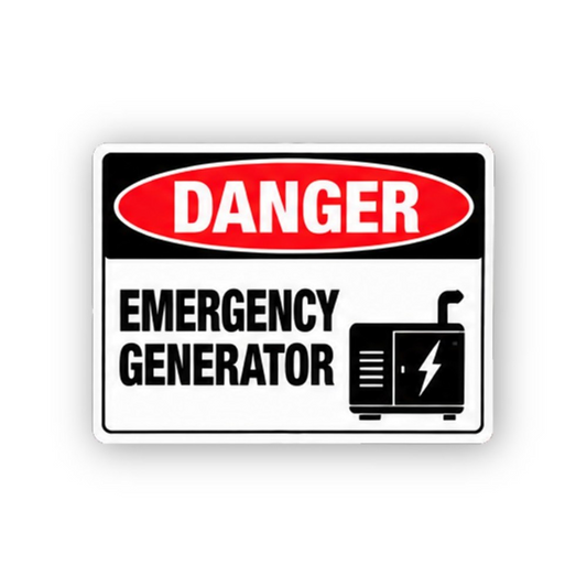 Black Danger Generator Lightning Panel Vinyl Decal Stickers