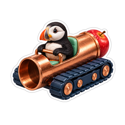 Puffin Copper Tube Tracked Vehicle Vinyl Decal Stickers