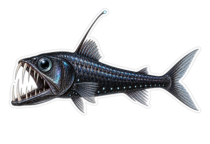 Pacific Viperfish Art Vinyl Decal Stickers