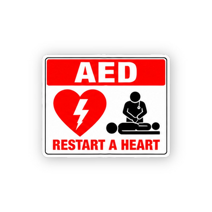 Red Heart Lightning and Kneeling Figures Panel Vinyl Decal Stickers