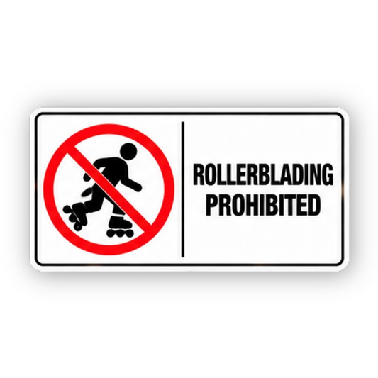Black Crossed Rollerblading Figure Panel Vinyl Decal Stickers
