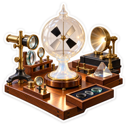 Glass Vane Globe With Brass Lamps and Lenses Art Vinyl Decal Stickers