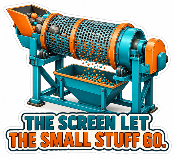 Teal Orange Rotary Screen Drum Art Vinyl Decal Stickers
