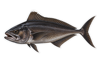 Dark Toothy Longfin Escolar Art Vinyl Decal Stickers