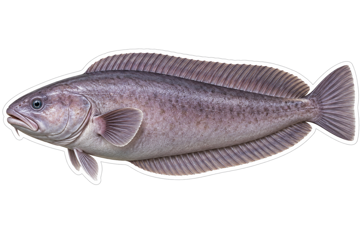 Lavender Gray Fish with Rounded Tail Art Vinyl Decal Stickers