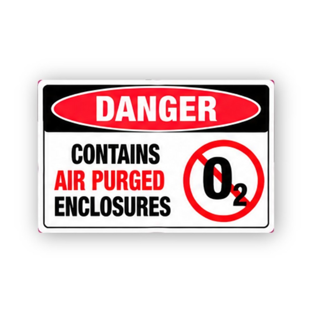 Black Danger Crossed Oxygen Formula Panel Vinyl Decal Stickers