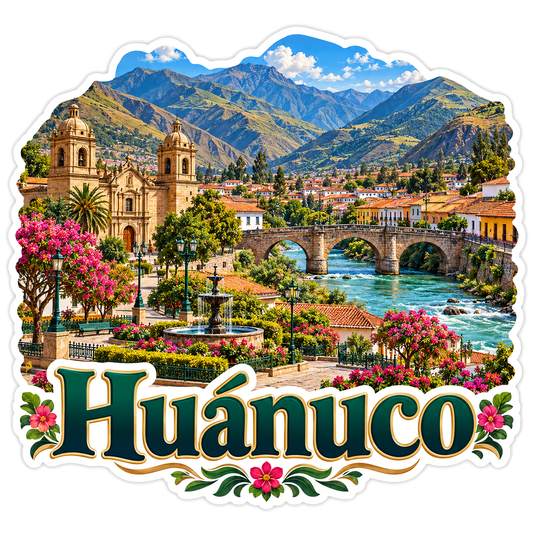 Huanuco Mountain Valley Stone Bridge Art Vinyl Decal Stickers