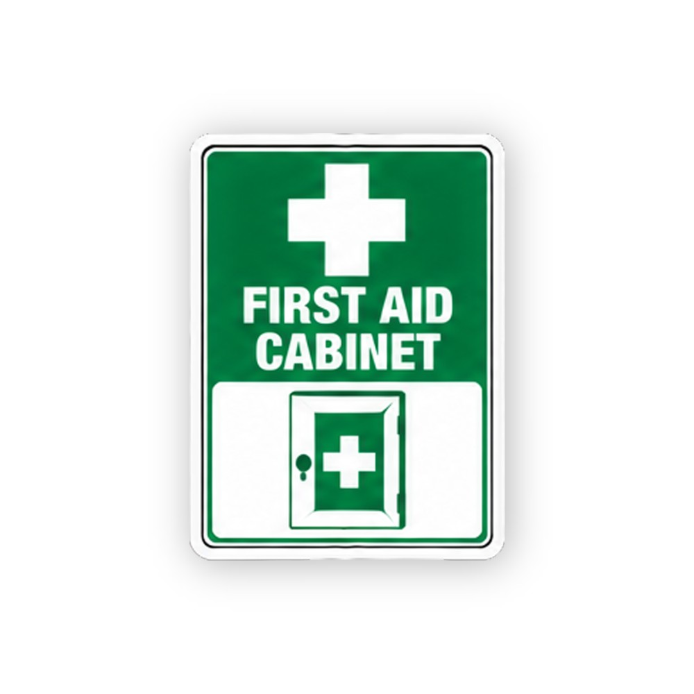 Green White Plus Cabinet Symbol Portrait Vinyl Decal Stickers