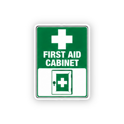 Green White Plus Cabinet Symbol Portrait Vinyl Decal Stickers