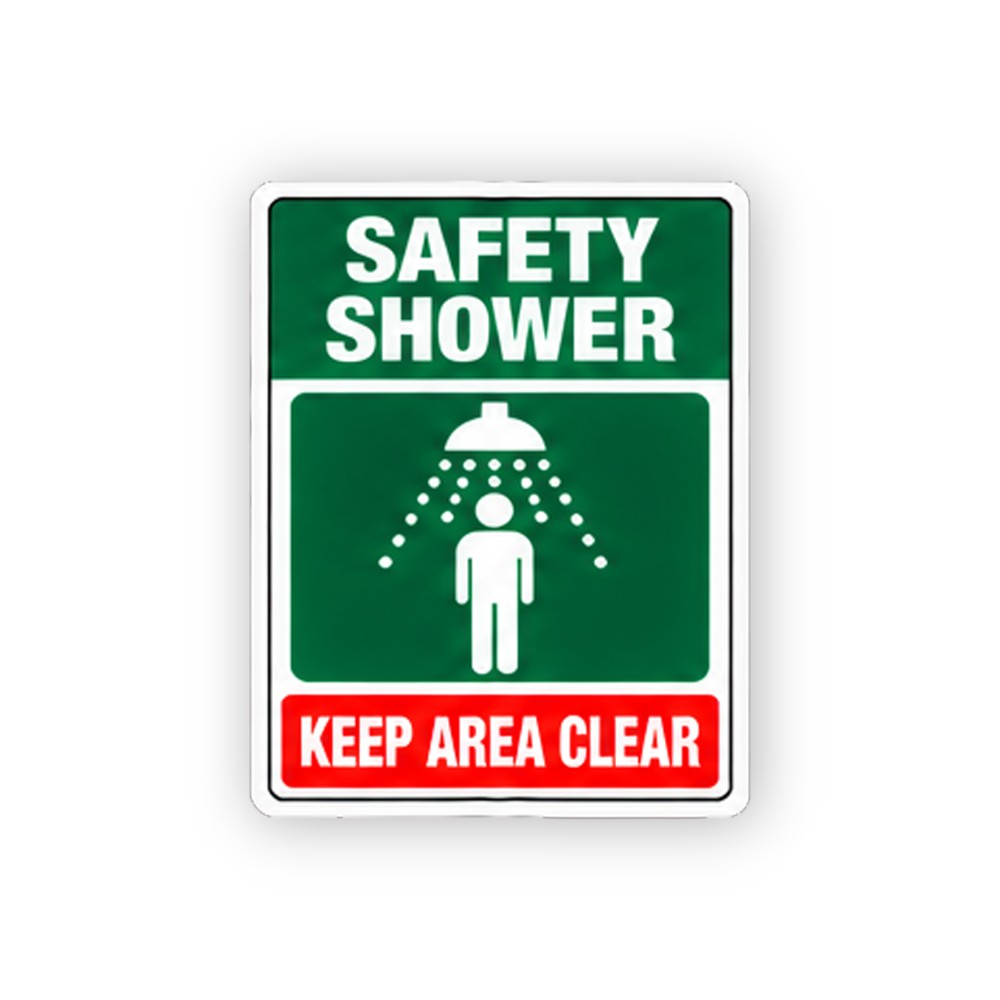 Green Shower Keep Clear Figure Portrait Vinyl Decal Stickers