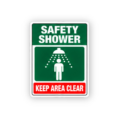 Green Shower Keep Clear Figure Portrait Vinyl Decal Stickers