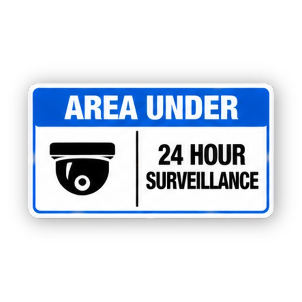 Blue Area Under Dome Camera Panel Vinyl Decal Stickers