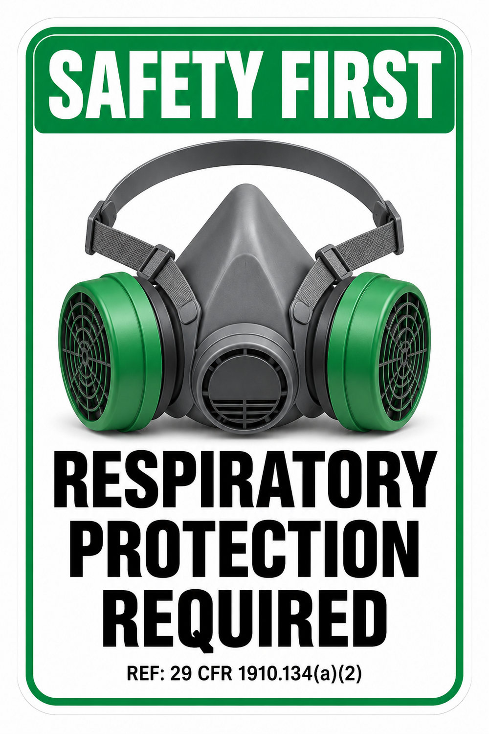 Green Filter Mask Reminder Sign Art Vinyl Decal Stickers