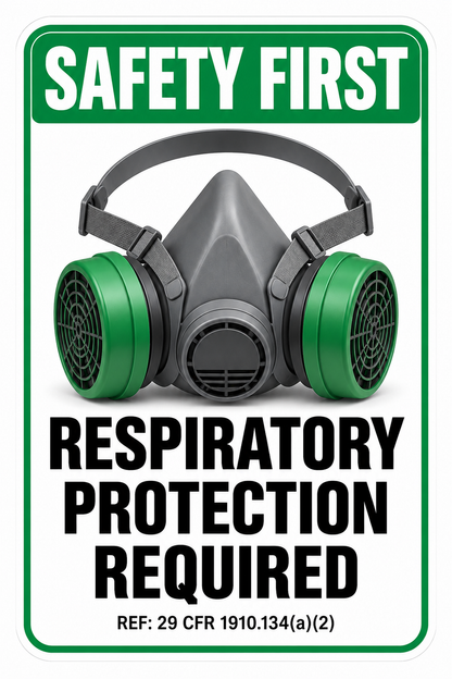 Green Filter Mask Reminder Sign Art Vinyl Decal Stickers