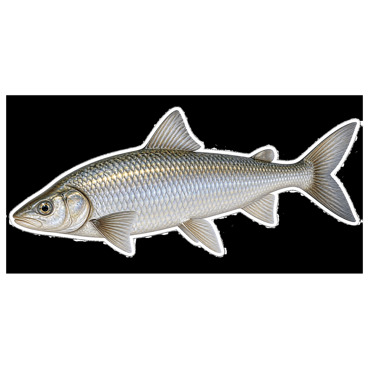 Houting Fish Art Vinyl Decal Stickers