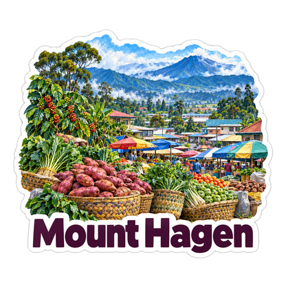 Mount Hagen Highland Produce Market Vinyl Decal Stickers