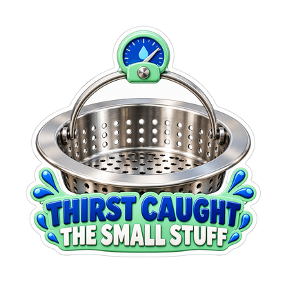 Metal Strainer Thirst Caught Quote Art Vinyl Decal Stickers