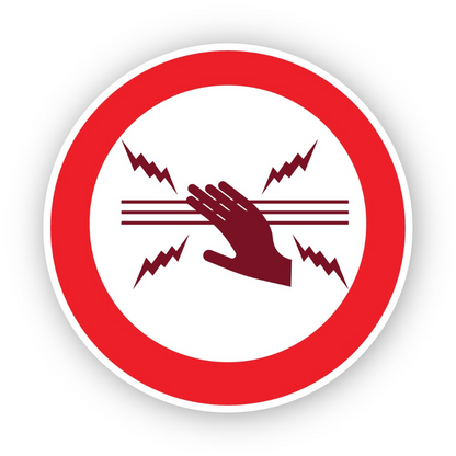 Red Hand Wire Four Bolts Circle Vinyl Decal Stickers