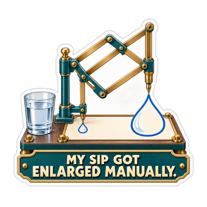 Drawing Arm with Blue Water Drop Vinyl Decal Stickers
