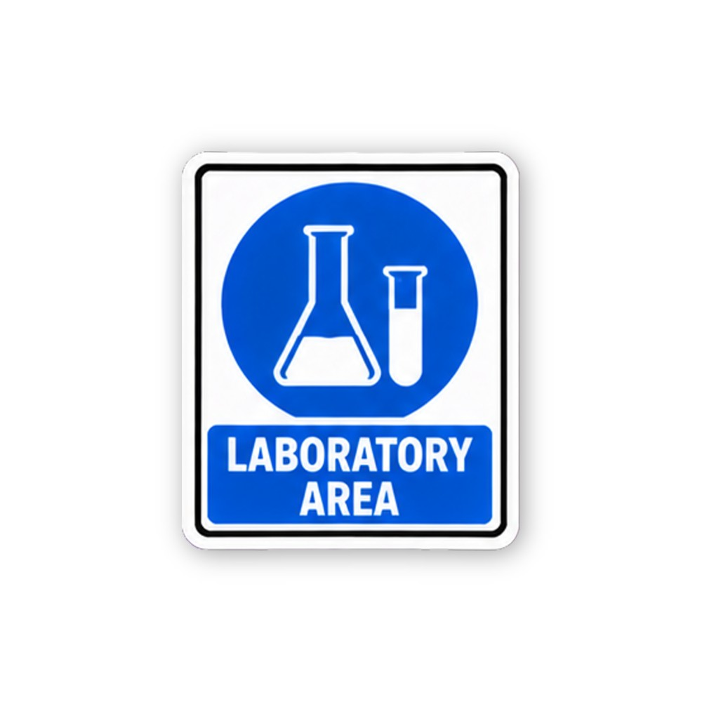 Blue Flask Test Tube Laboratory Portrait Vinyl Decal Stickers