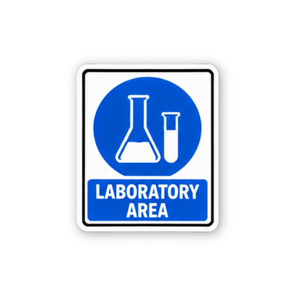 Blue Flask Test Tube Laboratory Portrait Vinyl Decal Stickers