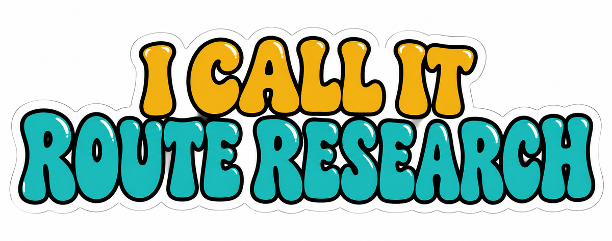 I Call It Route Research Gold Teal Lettering Vinyl Decal Stickers