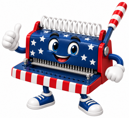 Patriotic Spiral Binding Mascot Art Vinyl Decal Stickers