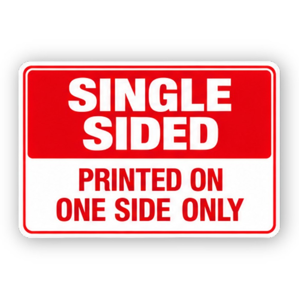 Red Single Sided Printed Text Panel Vinyl Decal Stickers