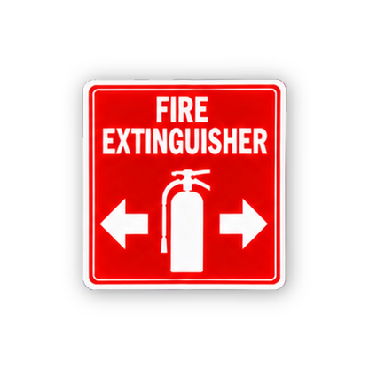 Red Extinguisher Left Right Arrow Panel Vinyl Decal Stickers