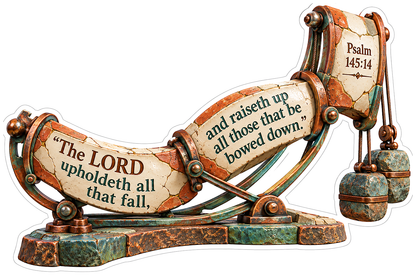 Stone Copper Counterweight Psalm Verse Art Vinyl Decal Stickers