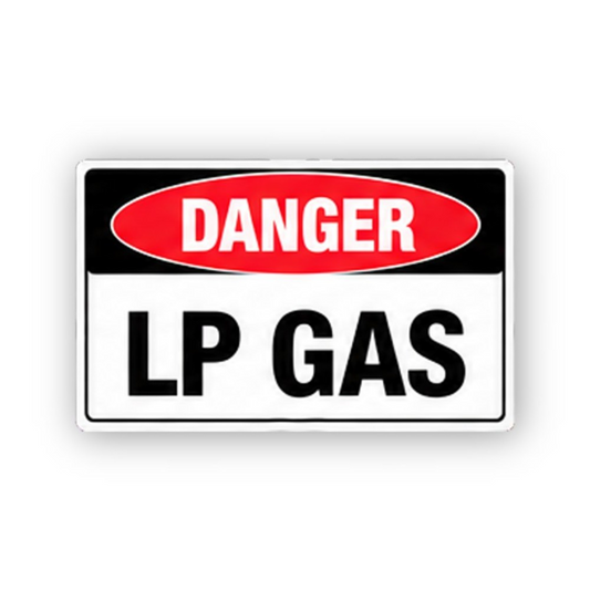 Black Red Oval LP Gas Panel Vinyl Decal Stickers