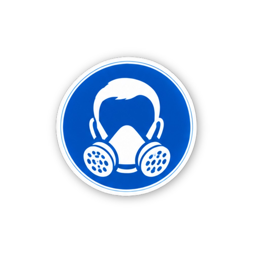 Blue Twin Filter Face Covering Circle Vinyl Decal Stickers