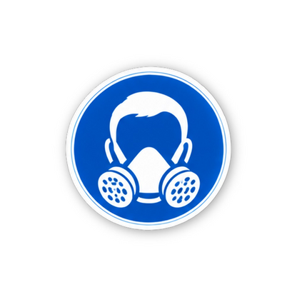 Blue Twin Filter Face Covering Circle Vinyl Decal Stickers